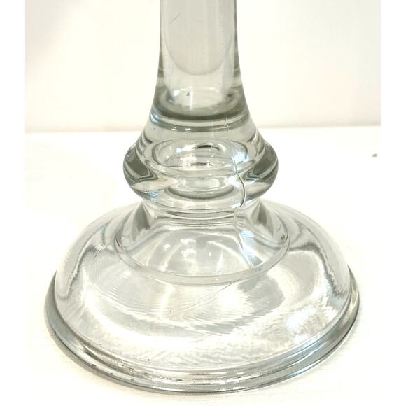 Pressed Glass Vintage 2-Part Screw Apart Candlestick 18.5" Tall-RARE & UNIQUE! - Picture 2 of 8